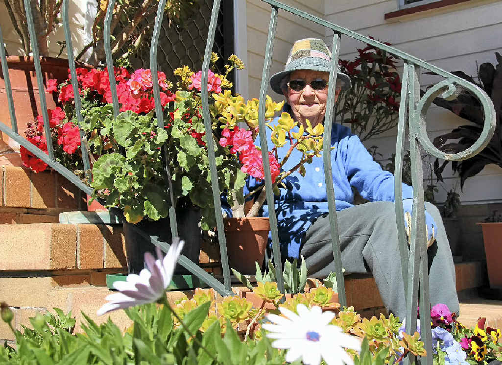 Merle Bamberry says the warm July has done wonders for her garden. Merle Bamberry says the warm July has done wonders for her garden.
